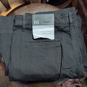 White House Black Market Black Wide Leg Jeans